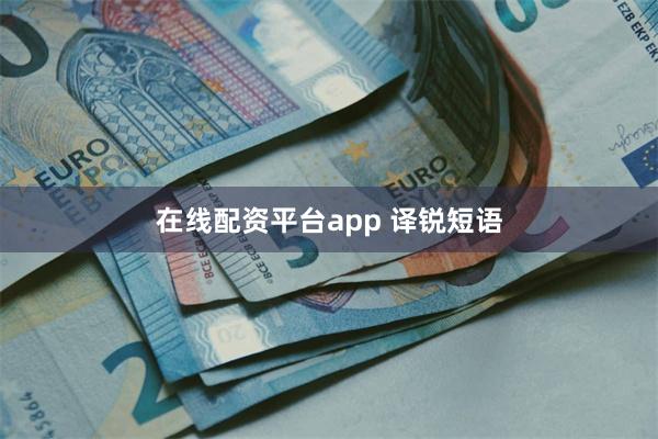 在线配资平台app 译锐短语