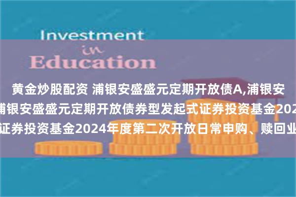 黄金炒股配资 浦银安盛盛元定期开放债A,浦银安盛盛元定期开放债C: 浦银安盛盛元定期开放债券型发起式证券投资基金2024年度第二次开放日常申购、赎回业务的公告