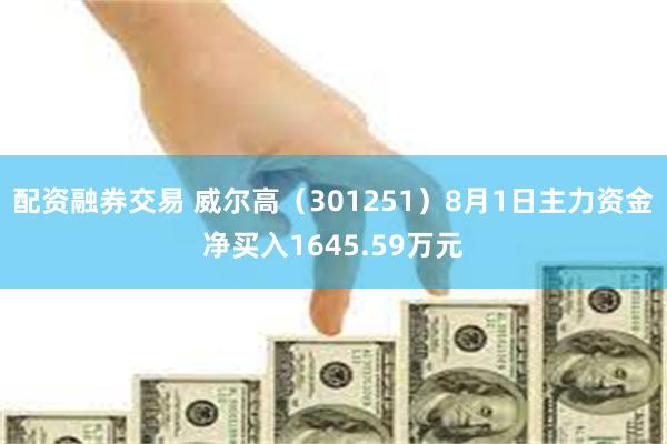 配资融券交易 威尔高（301251）8月1日主力资金净买入1645.59万元