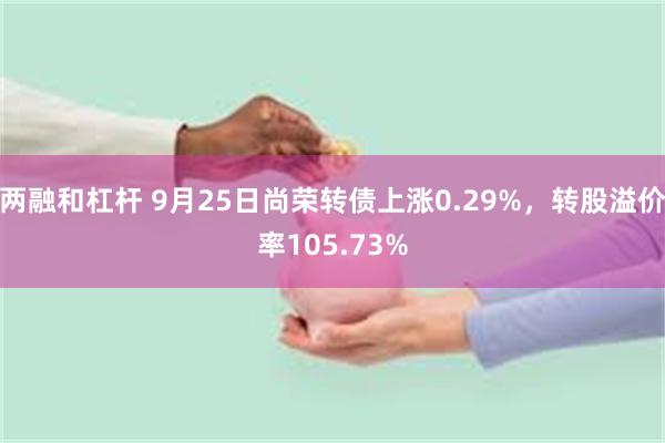 两融和杠杆 9月25日尚荣转债上涨0.29%，转股溢价率105.73%