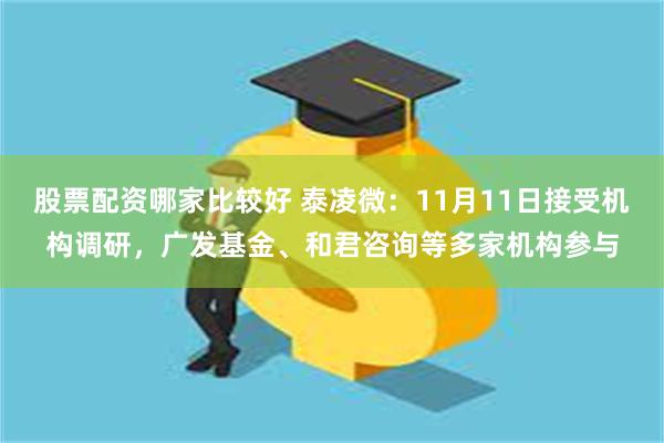 股票配资哪家比较好 泰凌微：11月11日接受机构调研，广发基金、和君咨询等多家机构参与